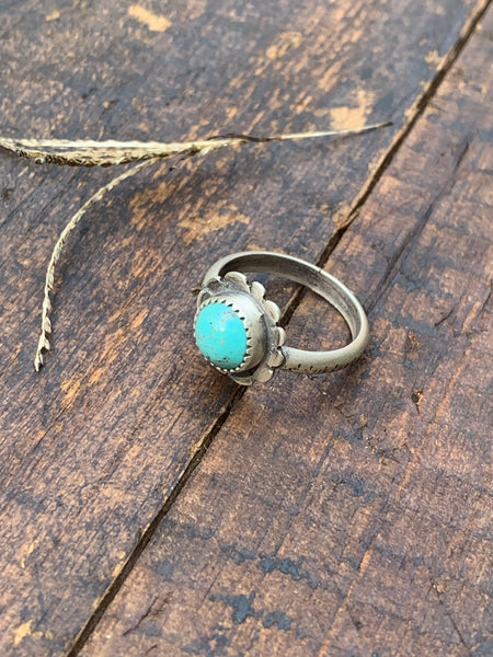 Turquoise and silver ring