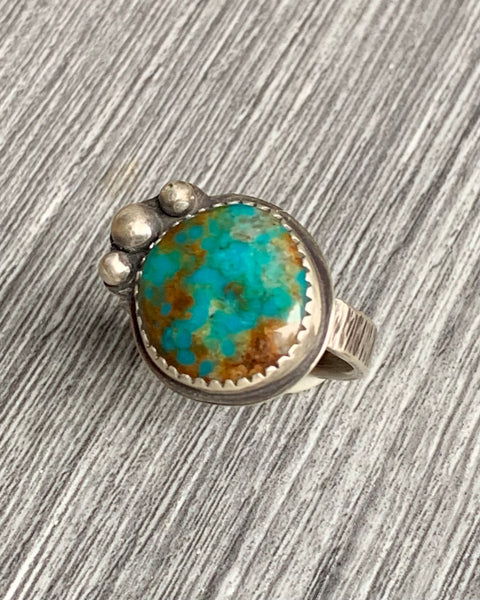 Desert sky Turquoise and silver ring