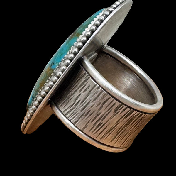 Statement Turquoise and silver ring