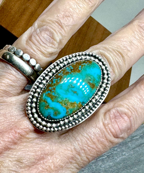 Statement Turquoise and silver ring