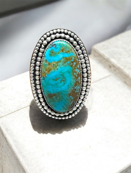Statement Turquoise and silver ring