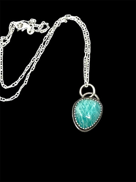 Amazonite sterling necklace