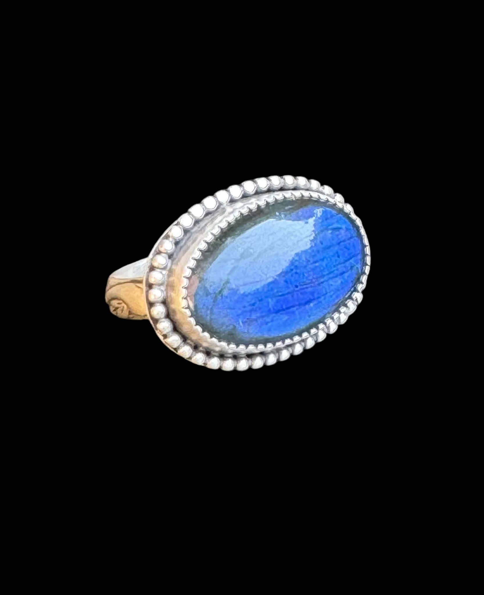 Labradorite and sterling ring