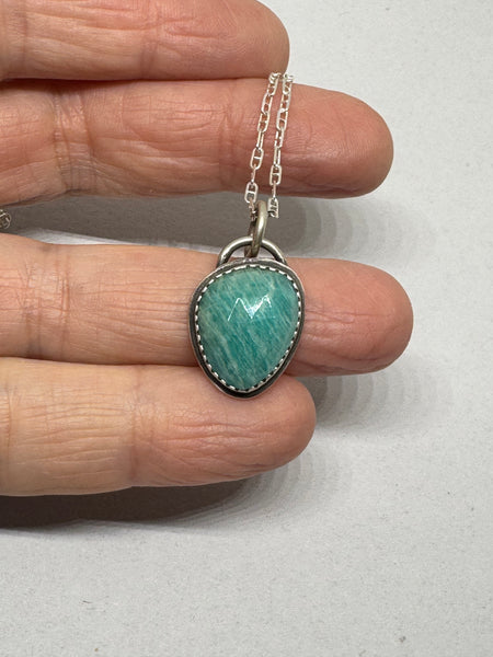 Amazonite sterling necklace