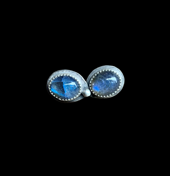 Labradorite earring studs