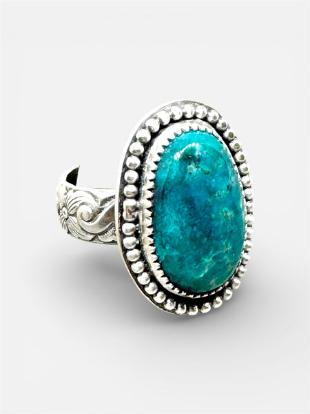 Turquoise and silver ring