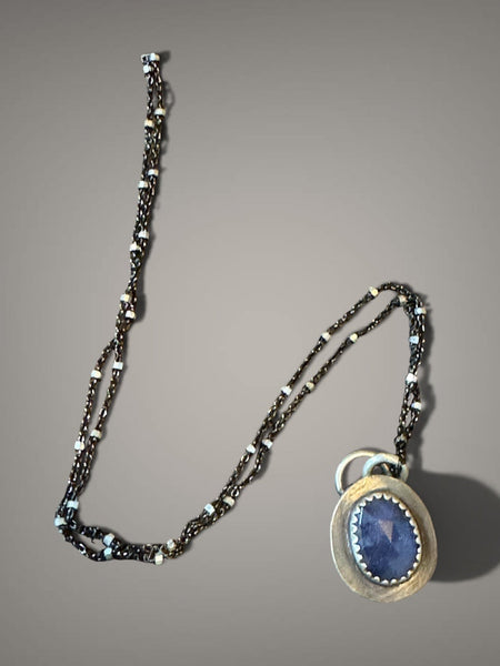 Tanzanite sterling necklace