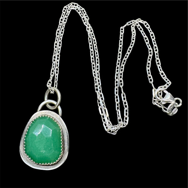 Aventurine sterling necklace