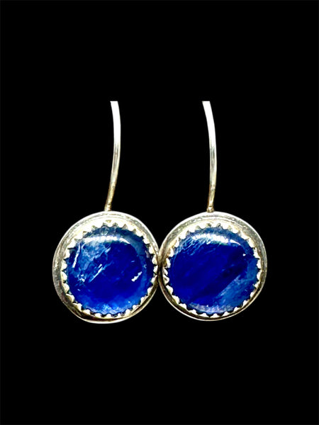 Blue kyanite earring