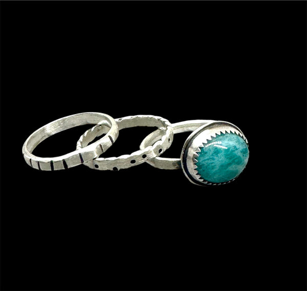 Amazonite triple stack