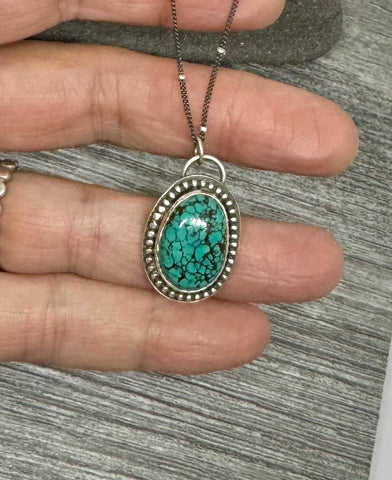 Turquoise silver pendant