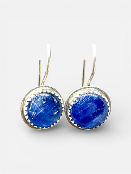 Blue kyanite earring