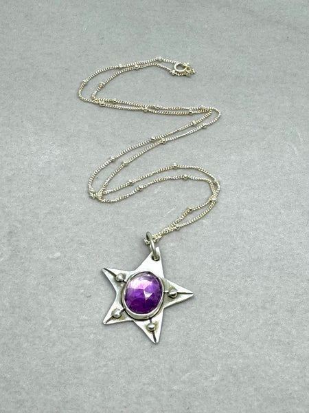 Amethyst star necklace