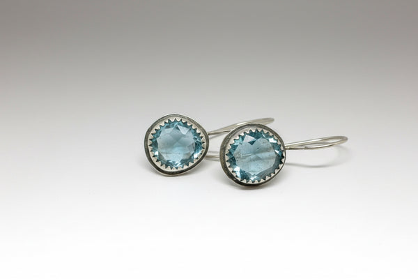 Blue topaz dangle earrings