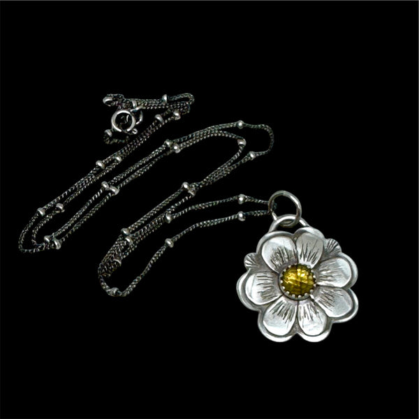 Citrine flower pendant