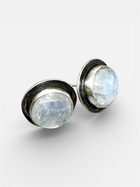 Moonstone stud earrings
