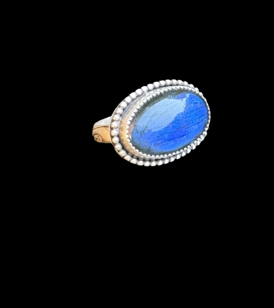 Labradorite and sterling ring