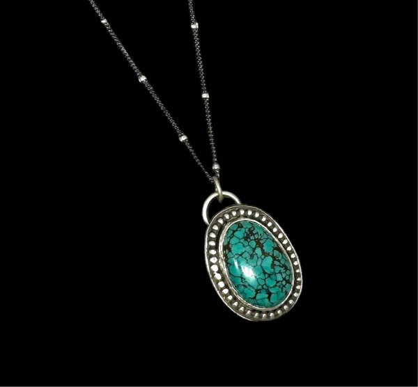 Turquoise silver pendant
