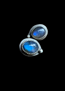 Labradorite earring studs