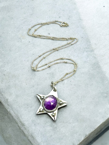 Amethyst star necklace