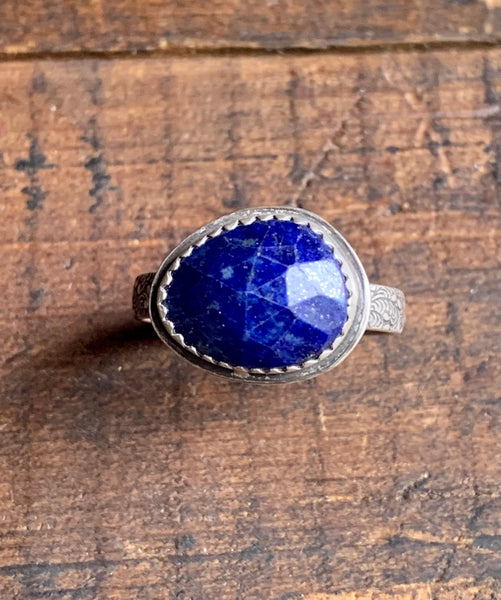 Lapis and silver ring