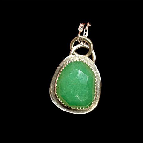Aventurine sterling necklace