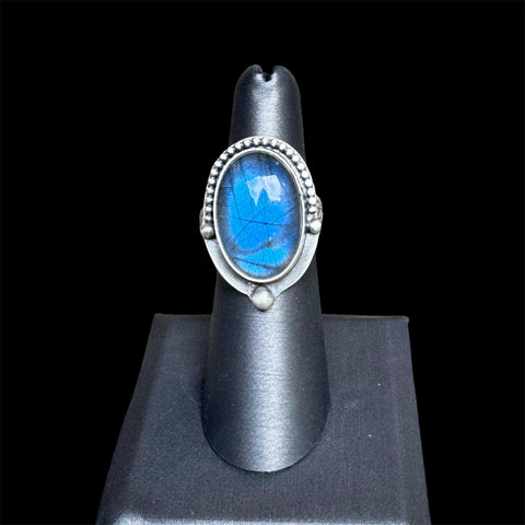 Labradorite and sterling ring