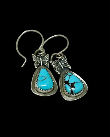 Turquoise with butterfly earrings