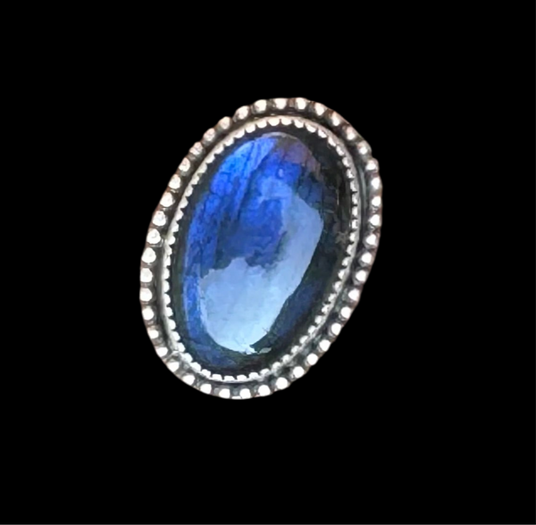 Labradorite and sterling ring