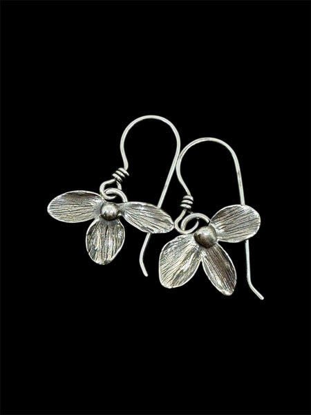 Hydrangea flower dangle earrings