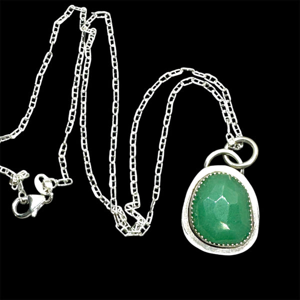 Aventurine sterling necklace