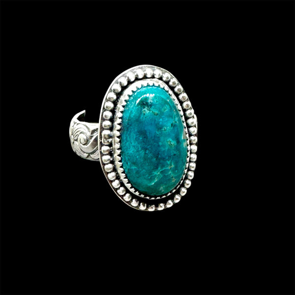 Turquoise and silver ring