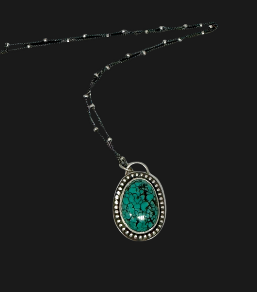 Turquoise silver pendant
