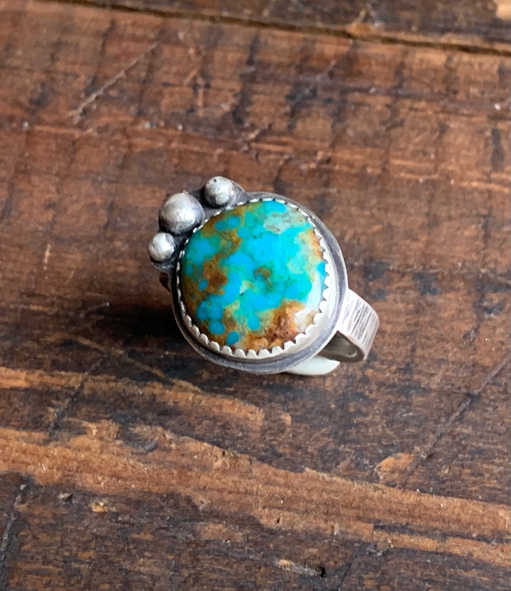 Desert sky Turquoise and silver ring