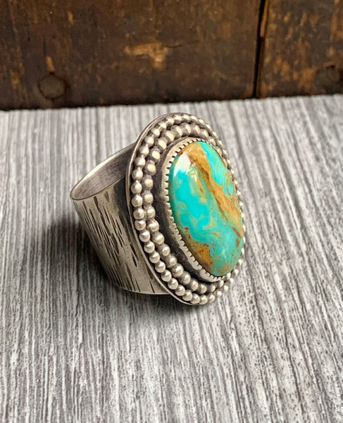 Statement Turquoise and silver ring