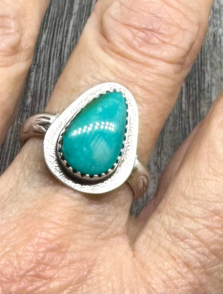 Kingman Turquoise silver ring