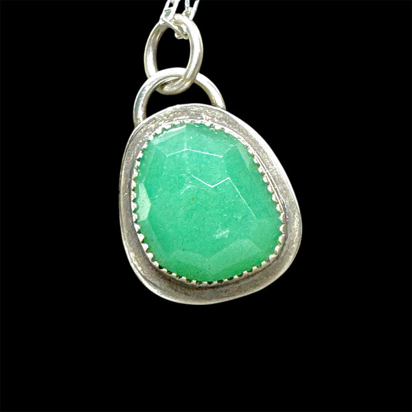 Aventurine sterling necklace