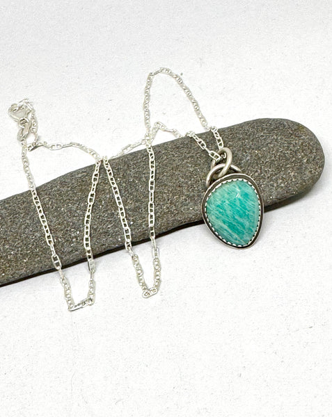 Amazonite sterling necklace