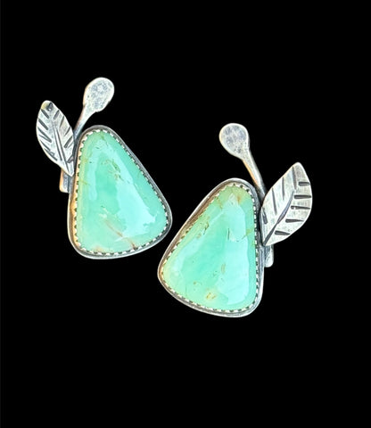 Chrysoprase stud earrings