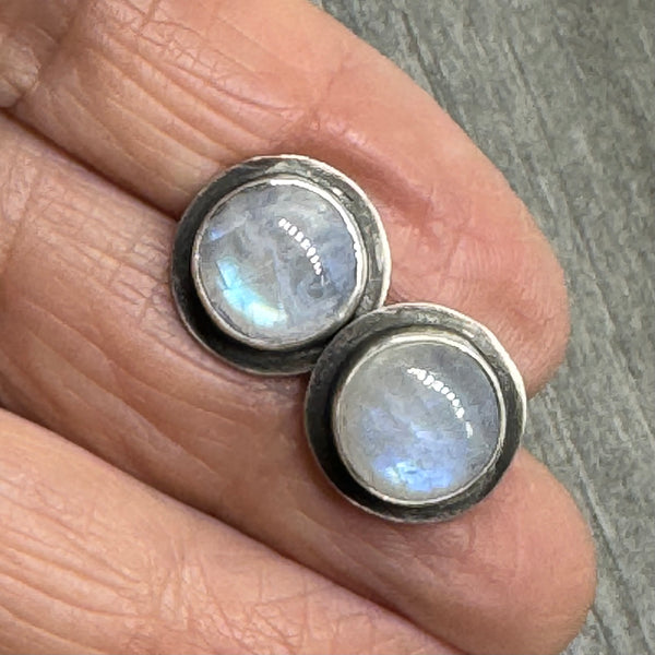 Moonstone stud earrings
