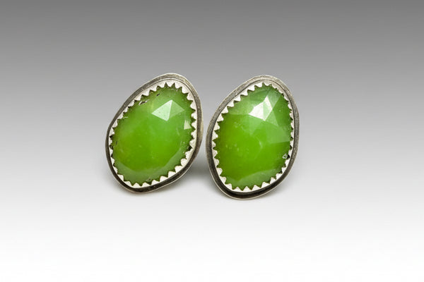 Chrysoprase stud earrings