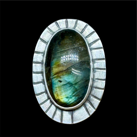 Labradorite and sterling ring