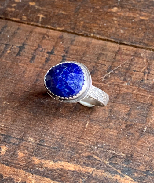 Lapis and silver ring