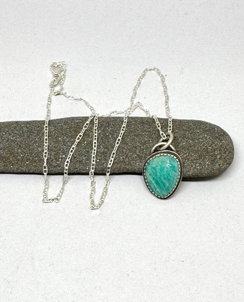 Amazonite sterling necklace