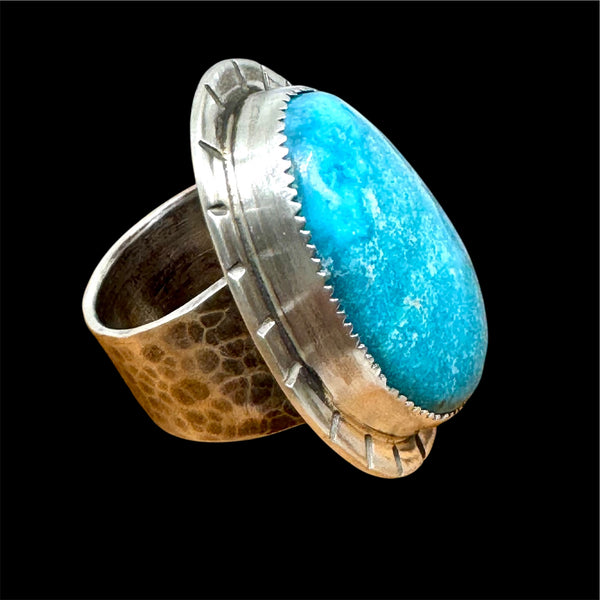 Water water Turquoise and silver ring