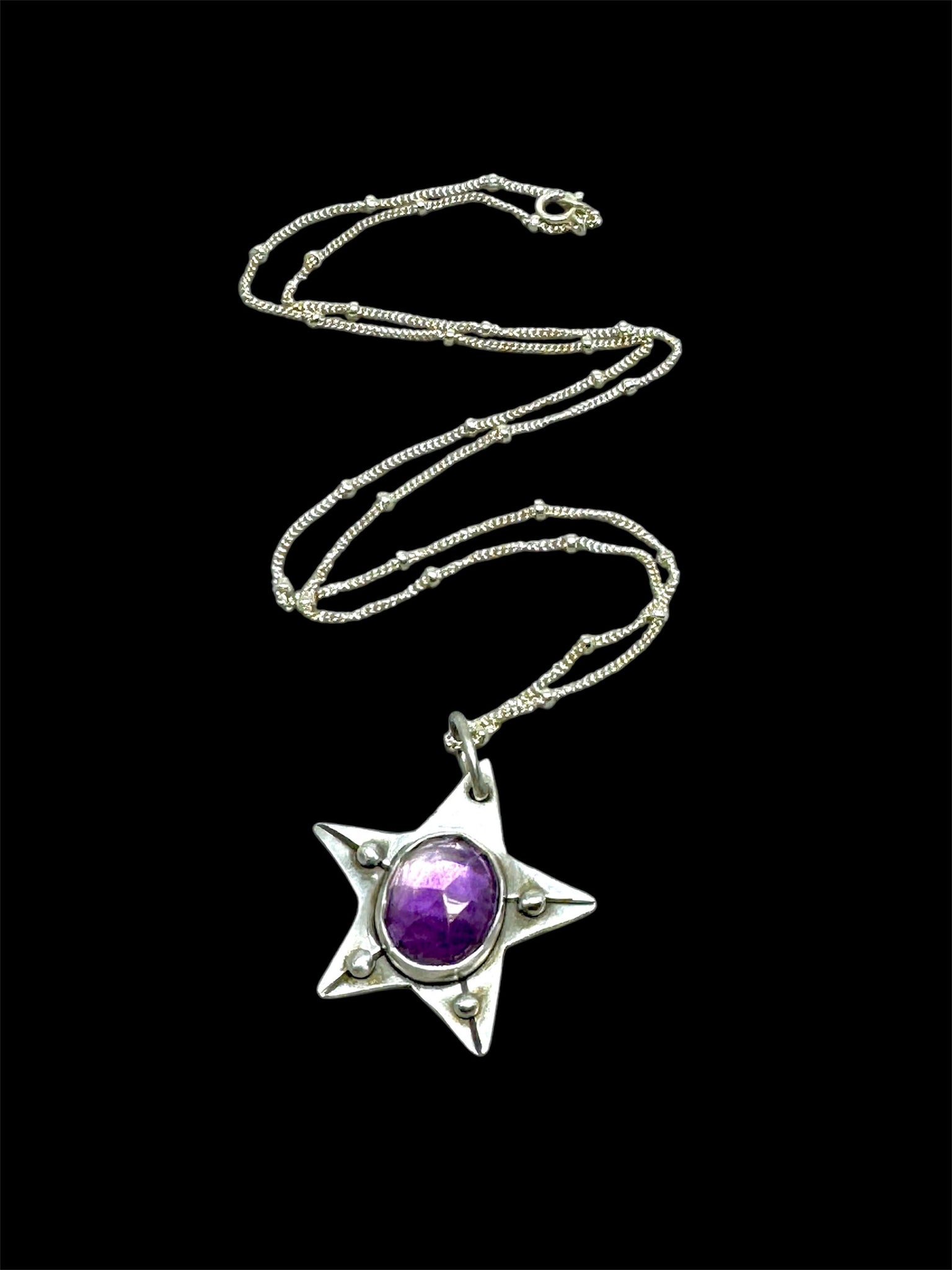 Amethyst star necklace