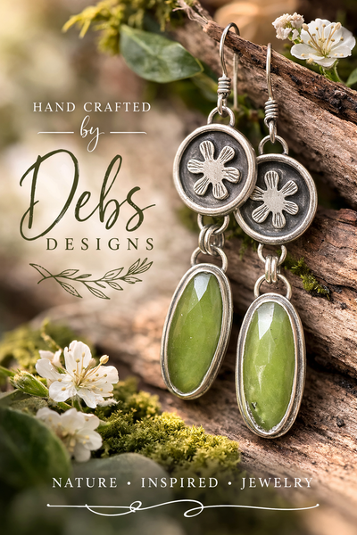 Chrysoprase and sterling dangle earrings