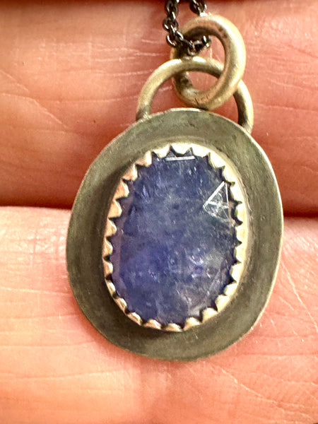 Tanzanite sterling necklace