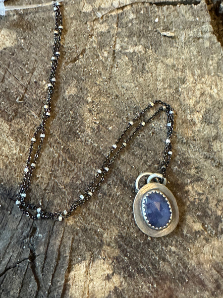 Tanzanite sterling necklace