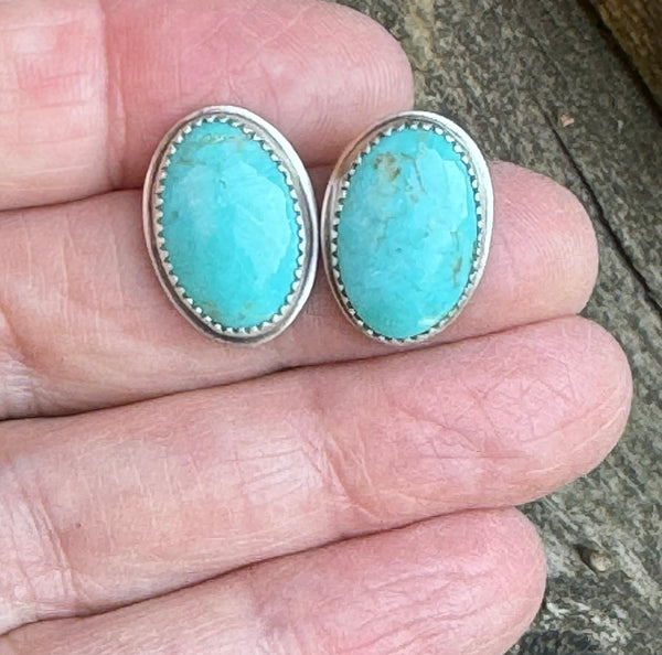 Turquoise stud earrings